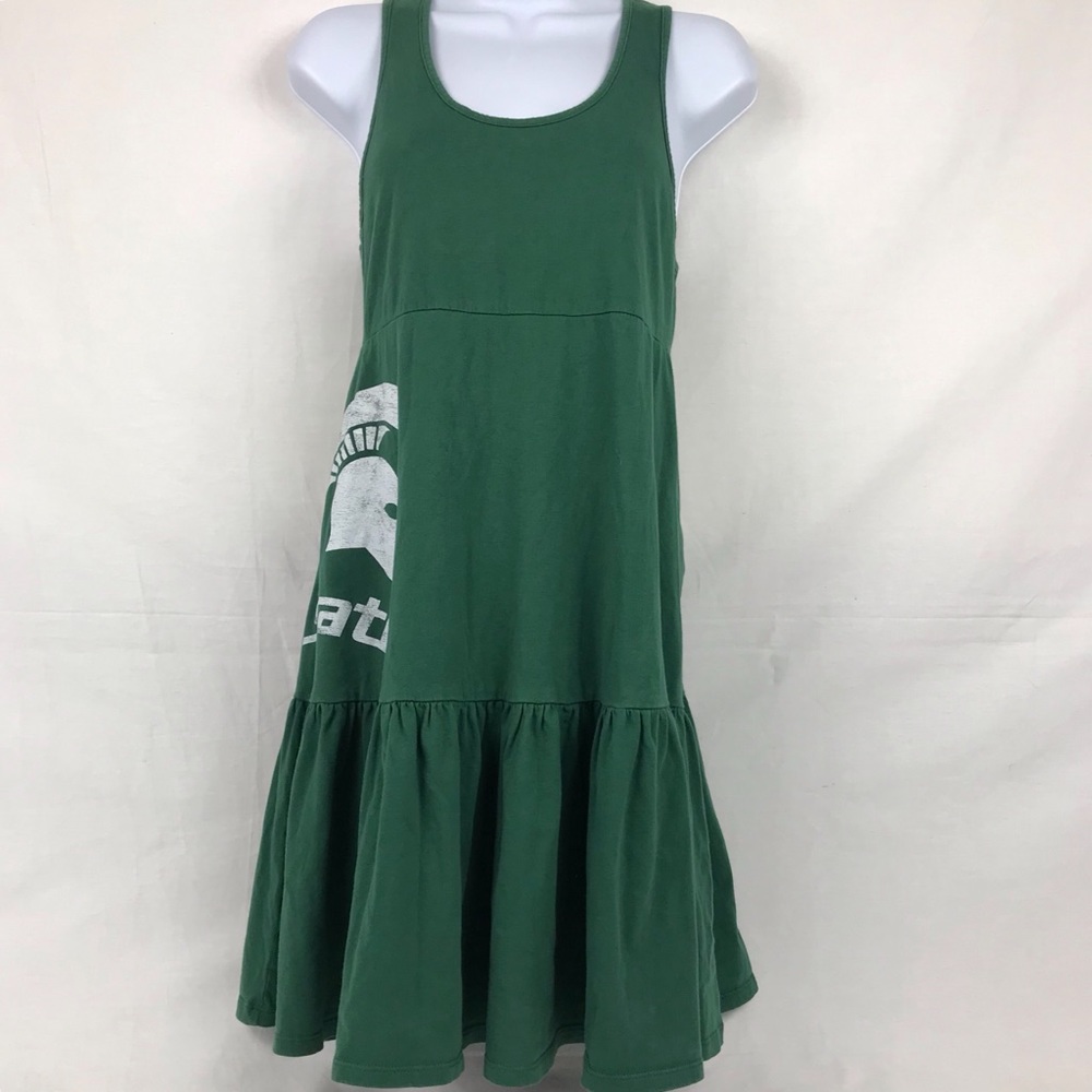 e5 Racerback Green Dress Michigan State Sz Med